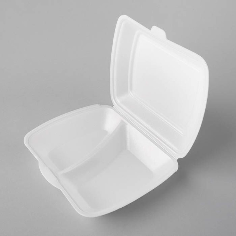 Divdaļīgās termo kārbas 245x210x72mm, baltas, EPS, iepakojumā 100gab.
