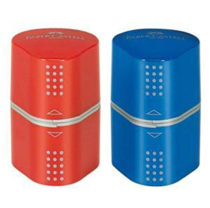 Zīmuļu asināmais Faber-Castell Grip Trio, sarkans