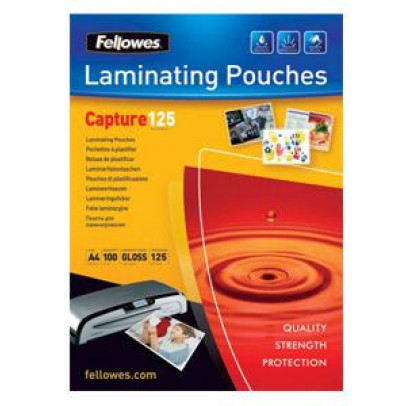 Laminēšanas kabatas 65x95mm, 125mikr. 100gab. glancētas, Fellowes