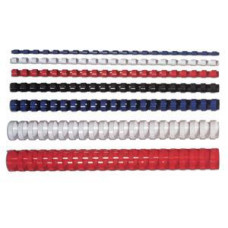 Spirāles dokumentu iesiešanai, plastmasas, 6 mm, 20 lap., baltas, 100 gab., Fellowes