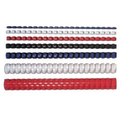 Spirāles dokumentu iesiešanai, plastmasas, 8 mm, 40 lap., baltas, 100 gab., Fellowes