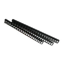 Spirāles dokumentu iesiešanai, plastmasas, 16 mm, 120 lap., melnas, 100 gab., Fellowes