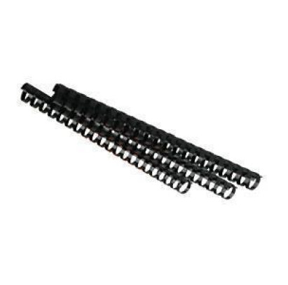 Spirāles dokumentu iesiešanai, plastmasas, 16 mm, 120 lap., melnas, 100 gab., Fellowes