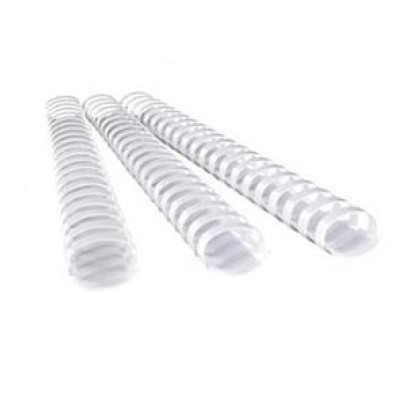 Spirāles dokumentu iesiešanai, plastmasas, 32 mm, 280 lap., baltas, ovāla, 50 gab., Fellow