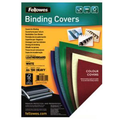 Apvāki iesiešanai Delta A4 250g/m2 FELLOWES balti