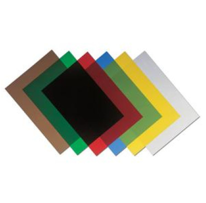 Vāks iesiešanai, priekšējais, PVC, A4, 200 mikr., caurspīdīgi zaļš, 100 gab., Fellowes
