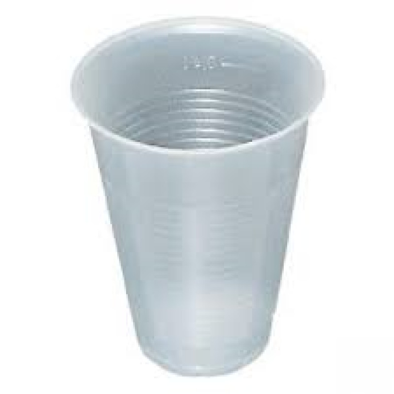 Plastmasas glāzes 200ml, caurspīdīgas, PP, iepakojumā 100gab. (30iep/kastē)