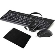 Komplēkts 4in1 tastatūra/pele/austiņas/paliktnis