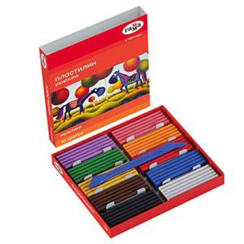 Plastilīns Gamma MULTENES 12 krāsas