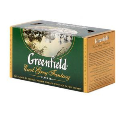 GREENFIELD Earl Grey Fantasy melnā tēja 25x2g