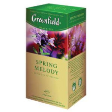 GREENFIELD Spring Melody melnā tēja 25x1,5g