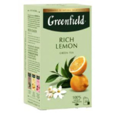 GREENFIELD Rich Lemon zaļā tēja 20x1,7g.