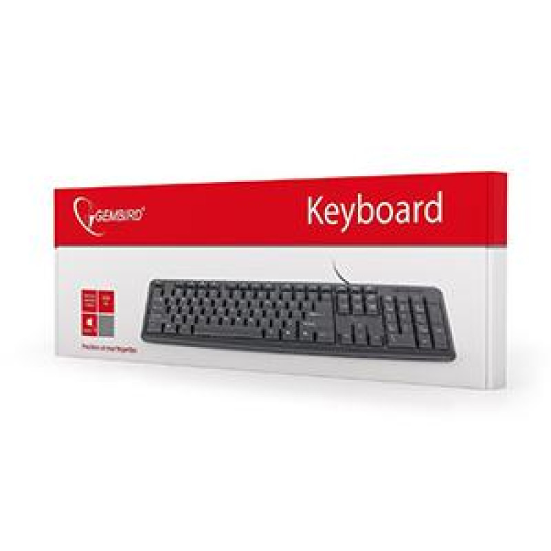 Tastatūra KB-U-103-RU USB melna Gembird