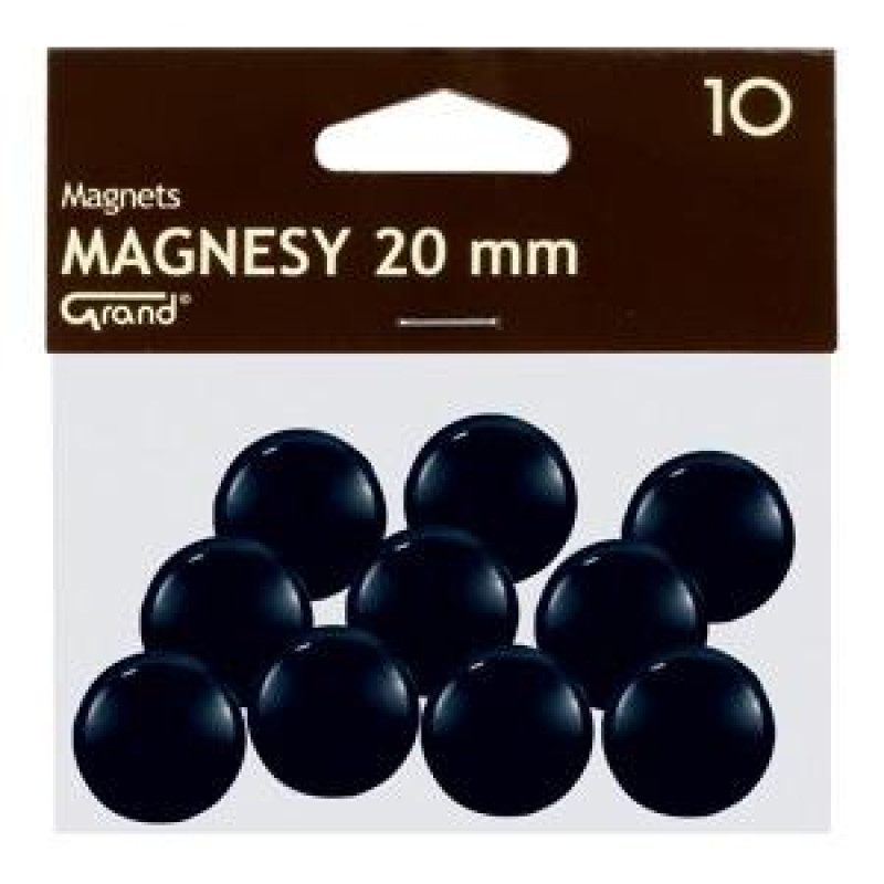 Magnēti 20 mm, melna krāsa PL