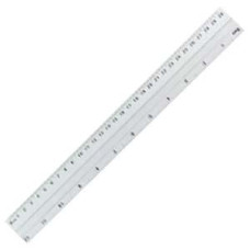 Lineāls 30cm alumīnija ar gumijas joslu GR-114-30