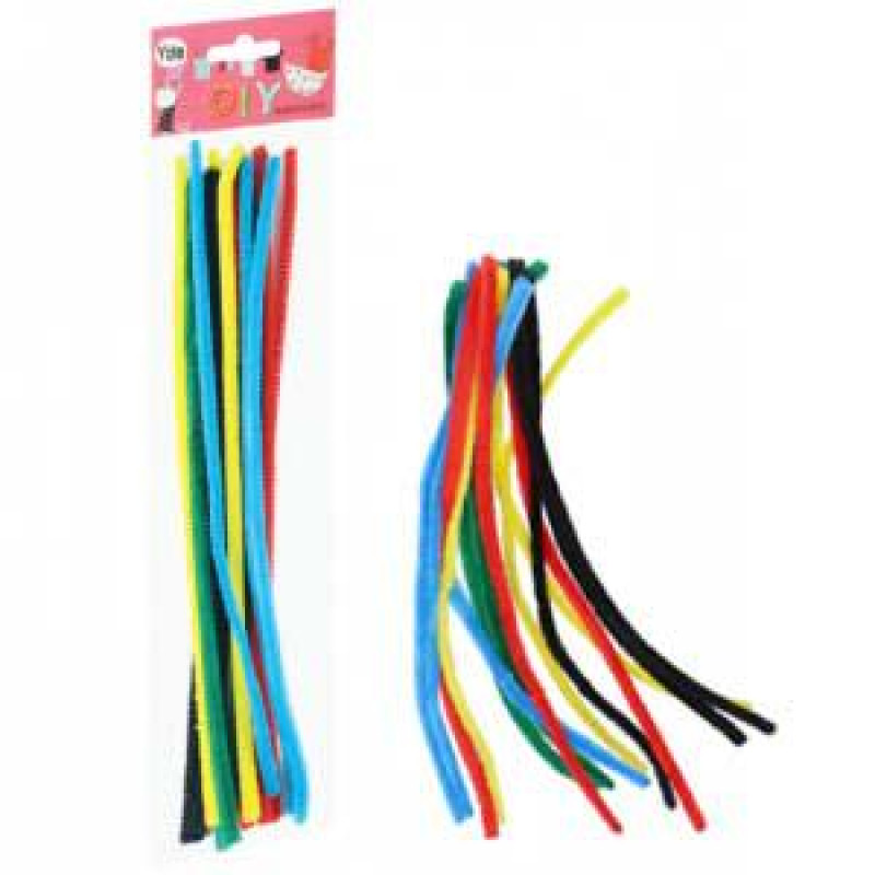 Pūkainas stieples 30 cm asorti 25 gab.Fandy