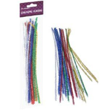 Pūkainas stieples 30 cm metalic asorti 25