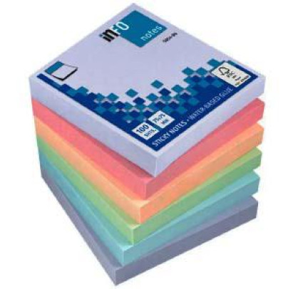Līmlapiņas INFO 75x75 Harmonie asorti 6gab.x 100
