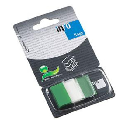 *Indeksi INFO 25x43mm zaļi, 50 gab.