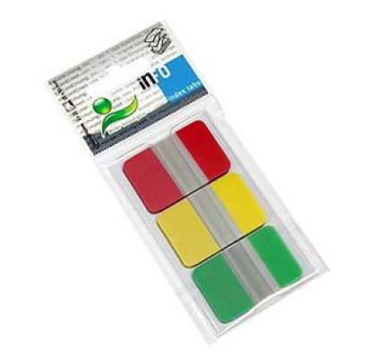 Indeksi 25x38mm 3 krāsas x 25gab. komplekts