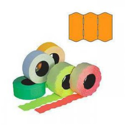 Marķēšanas lente 22 x 16mm, oranža, 1000 uzlīmes rullī