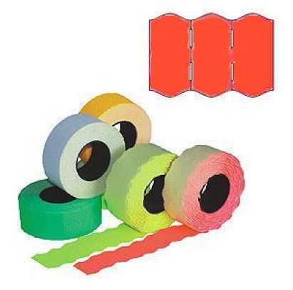 Marķēšanas lente 22 x 12mm, sarkana, 1000 uzlīmes rullī