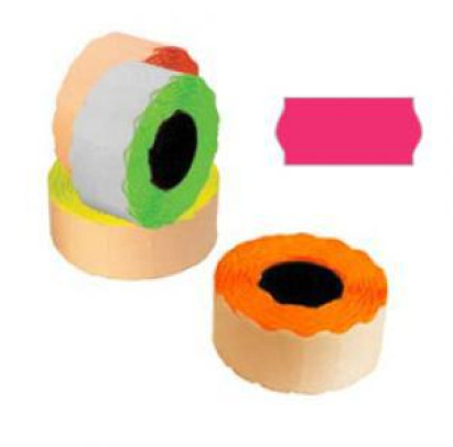 Marķēšanas lente 26 x 12mm, rozā, 1000 uzlīmes rullī