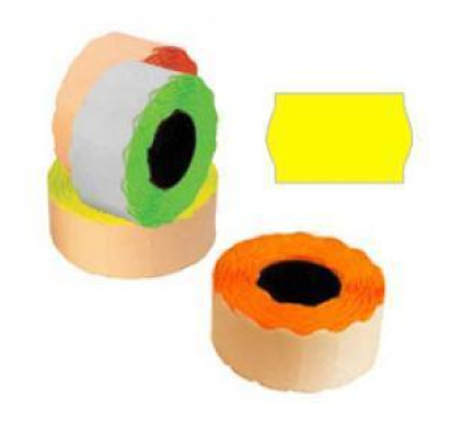 Marķēšanas lente 26 x 16mm, dzeltena, 1000 uzlīmes rullī