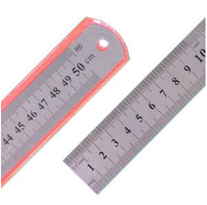 Lineāls 50cm, metāla 0.7mm CN