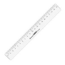 Lineāls 20cm, caurspīdīgs