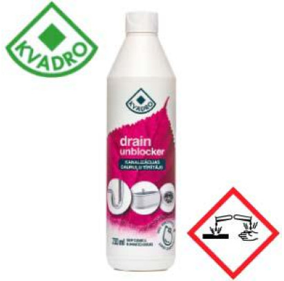 KVADRO kanalizācijas cauruļu tīrīšanas līdzeklis, 730 ml