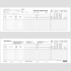Darba laika uzskaites tabula 1 loksne, 1/2 no A3