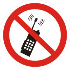 Uzlīmes Ar mobilo telefonu ienākt aizliegts