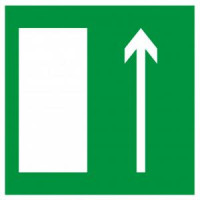 Uzlīme "Evakuācijas izeja"(uz augšu) 100x100mm