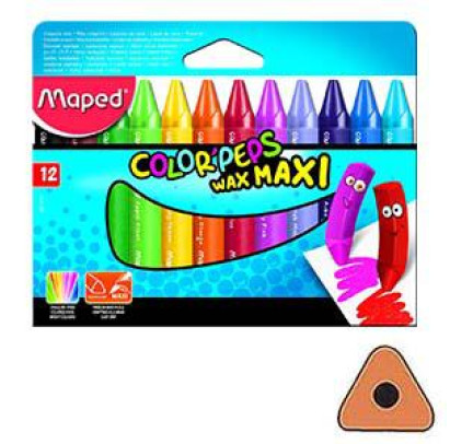 Krītiņi vaska 12 krāsas Wax Jumbo