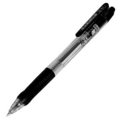 *Pildspalva lodīšu HI-LINE 0.7mm melna BP-8106