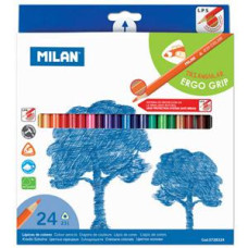 Zīmuļi  krāsainie 24 krāsas, trīsstūraini Milan
