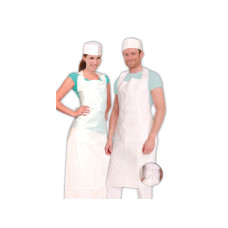 Vienreizlietojamais priekšauts HYGOSTAR, 150x75cm, LDPE, 150x75cm, 20my, balts, 100gab., (