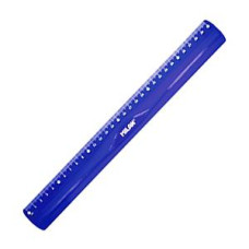 Lineāls 30cm, elastīgs, zila krāsa, Milan