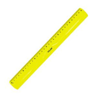 Lineāls 30cm, elastīgs, dzeltena krāsa, Milan