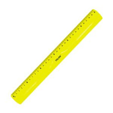 Lineāls 30cm, elastīgs, dzeltena krāsa, Milan