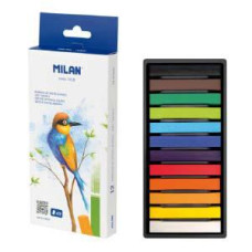 Pasteļkrītiņi SOFT PASTELS 12 krāsas, Milan