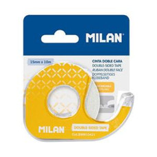 Abpusēja līmlente 15mmx10m, turētājā Milan