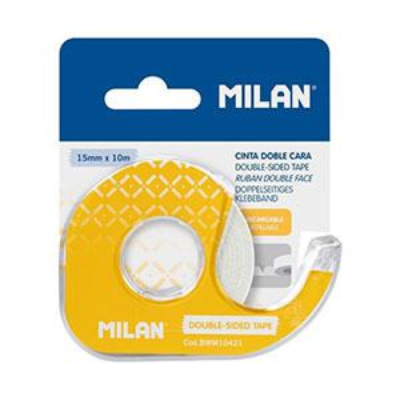Abpusēja līmlente 15mmx10m, turētājā Milan