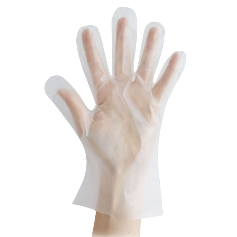 TPE cimdi, "Allfood Thermosoft", balti, (L), (200gab)
