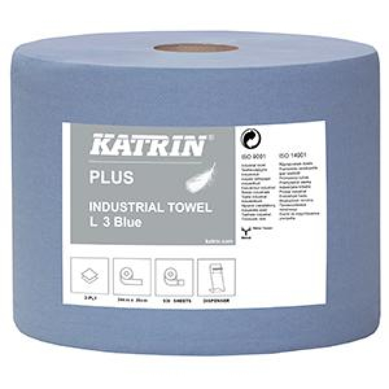 Industriālais papīrs Plus L2 Blue 344m, 2 slāņi,