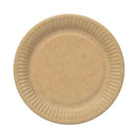 Šķīvji papīra 23cm bruni, 12gab.