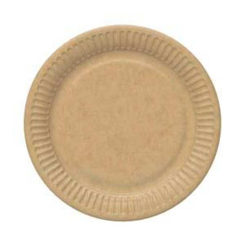 Šķīvji papīra 23cm bruni, 12gab.