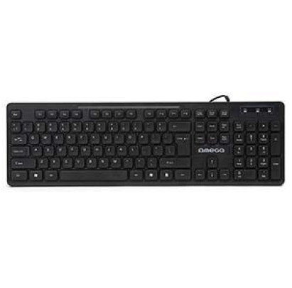 Tastatūra USB ENG melna OK07B Omega