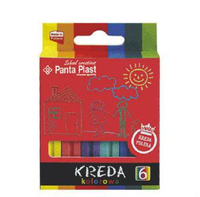 *Krītiņi krāsainie 6 krāsas Panta-Plast
